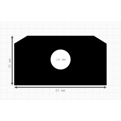 Luikenpakking | EPDM | 65 x 35 mm